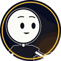 Stellar Footnotes logo: a round-headed cartoon presenter